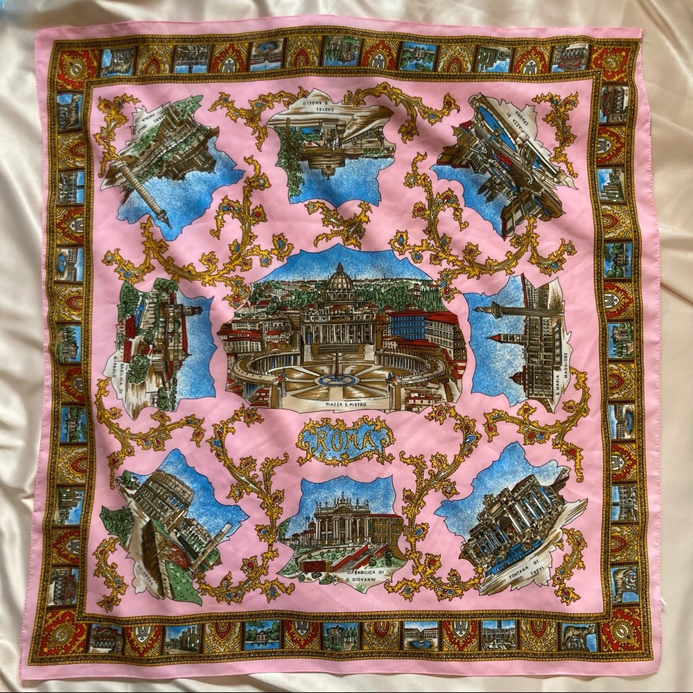 Vintage Italian Square Head Scarf